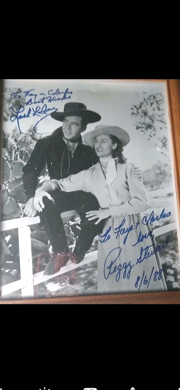 Lash La Rue, Peggy Stewart — Autographed Stewart / Lash LaRue pic - Frontier Revenge Promo signed By Both, изображение 4