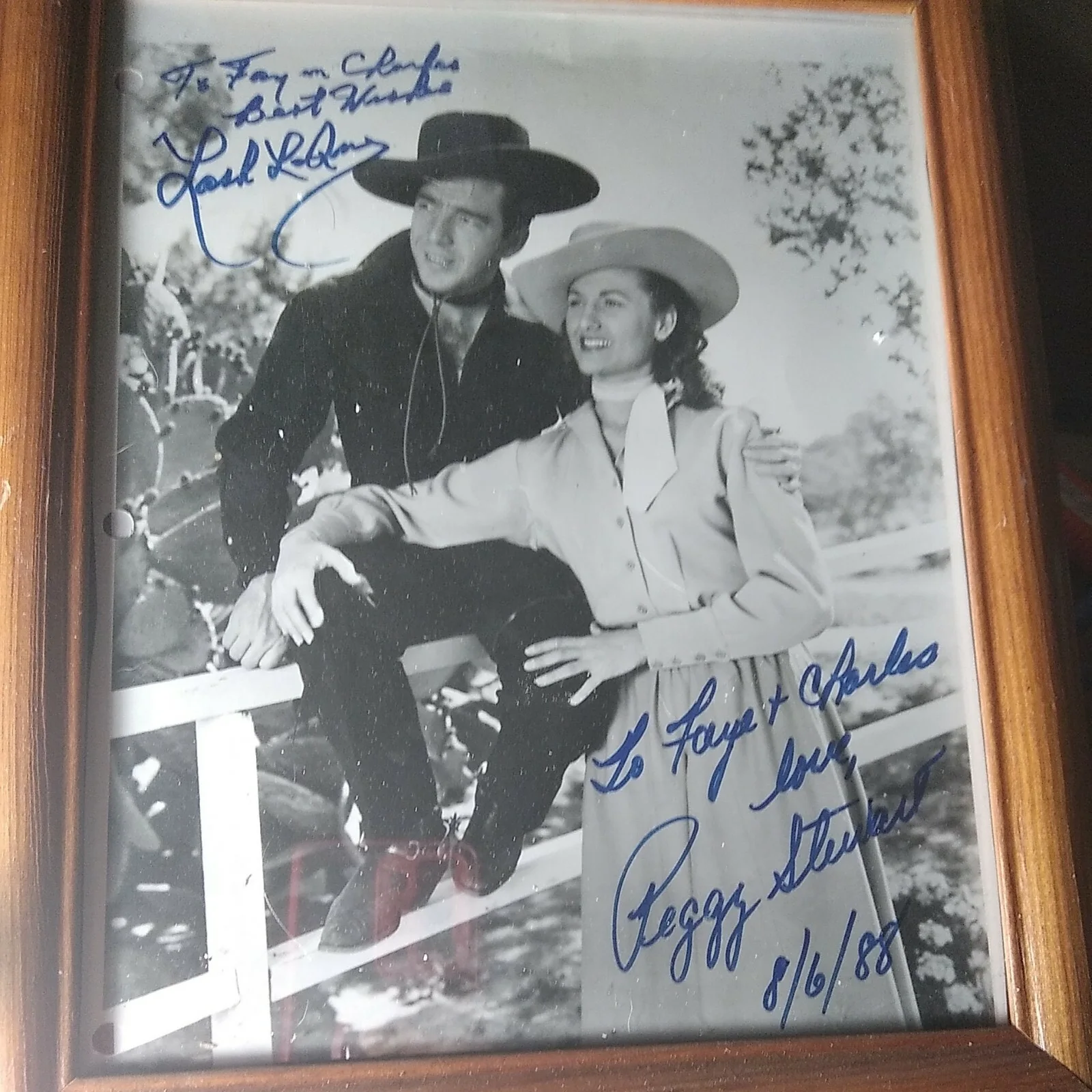 Lash La Rue, Peggy Stewart — Autographed Stewart / Lash LaRue pic - Frontier Revenge Promo signed By Both, изображение 5