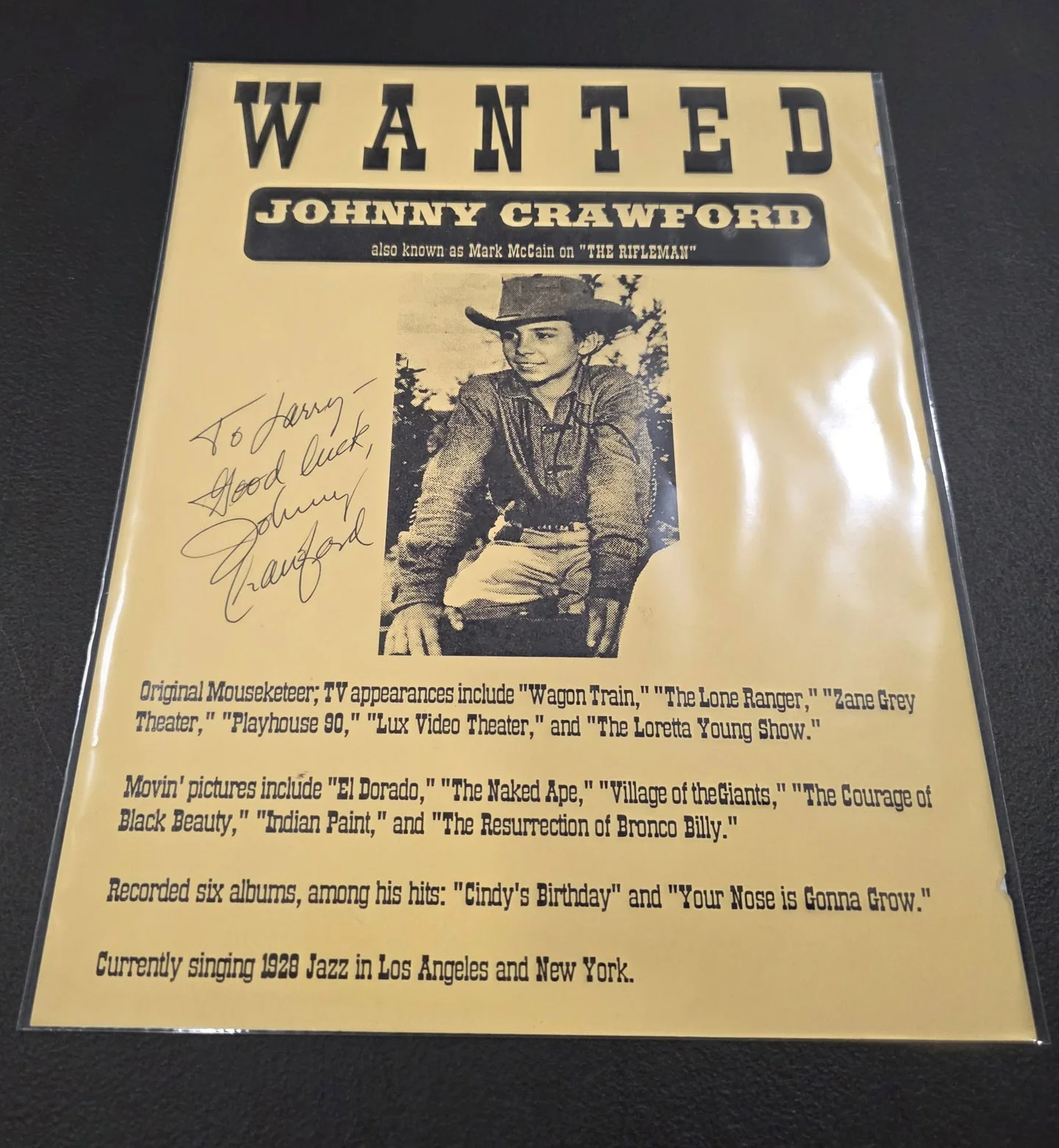 Johnny Crawford - Signed Autographed Picture - WANTED - Great RARE Find!!, image 3