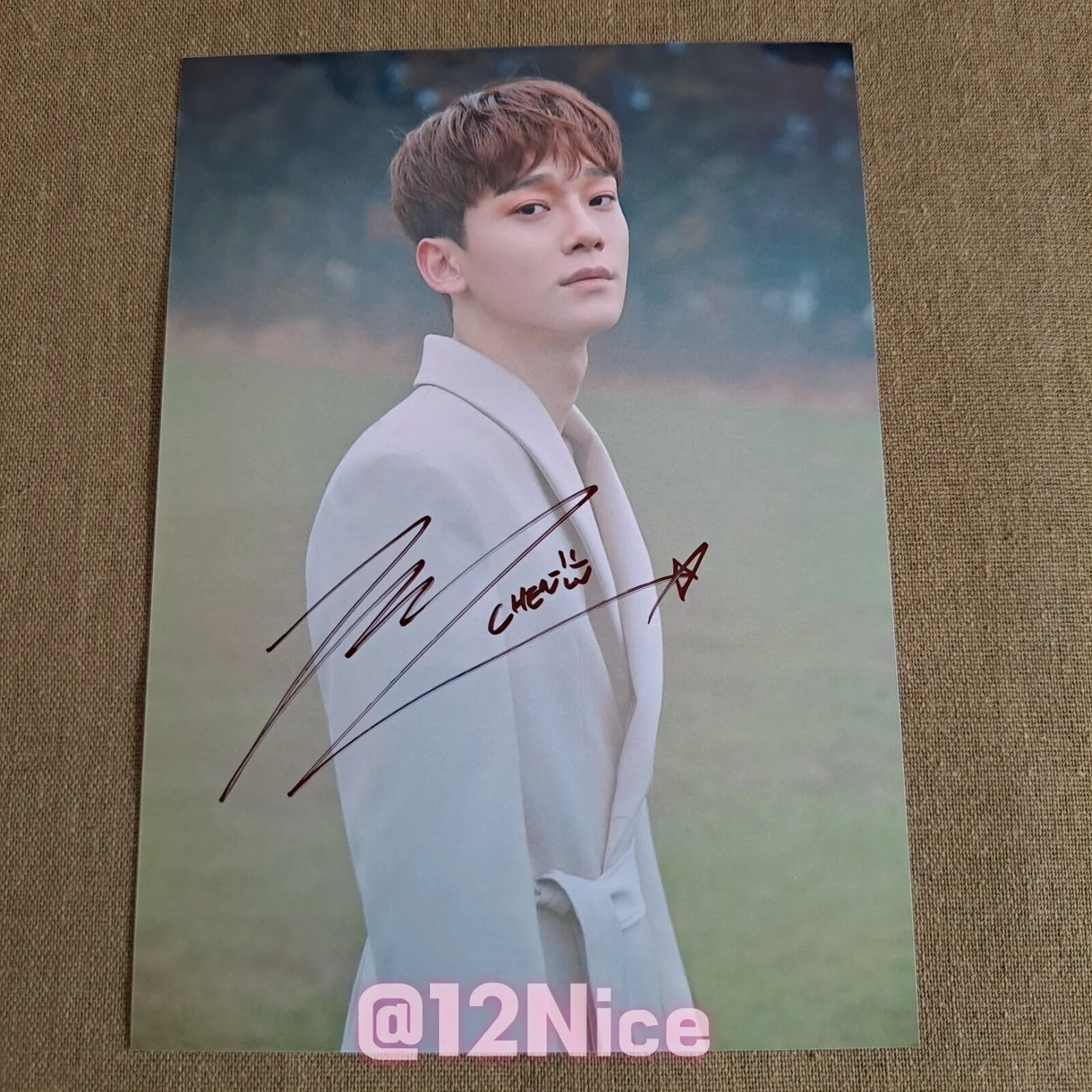 EXO CHEN Autographed Signed Photo Autographs 4*6 K-POP 2022, image 2
