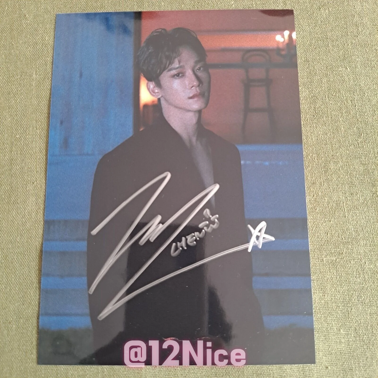 EXO CHEN Autographed Signed Photo Autographs 4*6 K-POP 2022, image 3