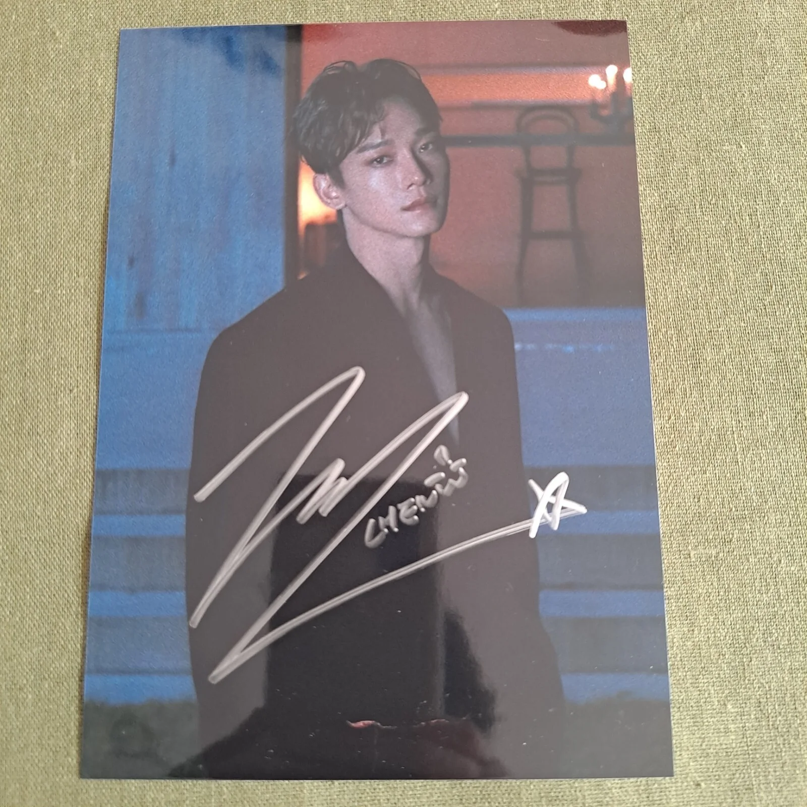 EXO CHEN Autographed Signed Photo Autographs 4*6 K-POP 2022, image 4
