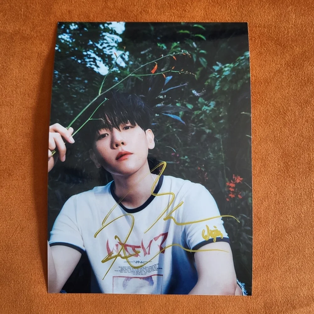 EXO BAEK HYUN Autographed Signed Photo Autographs 4*6 KPOP Collection 2024, изображение 3