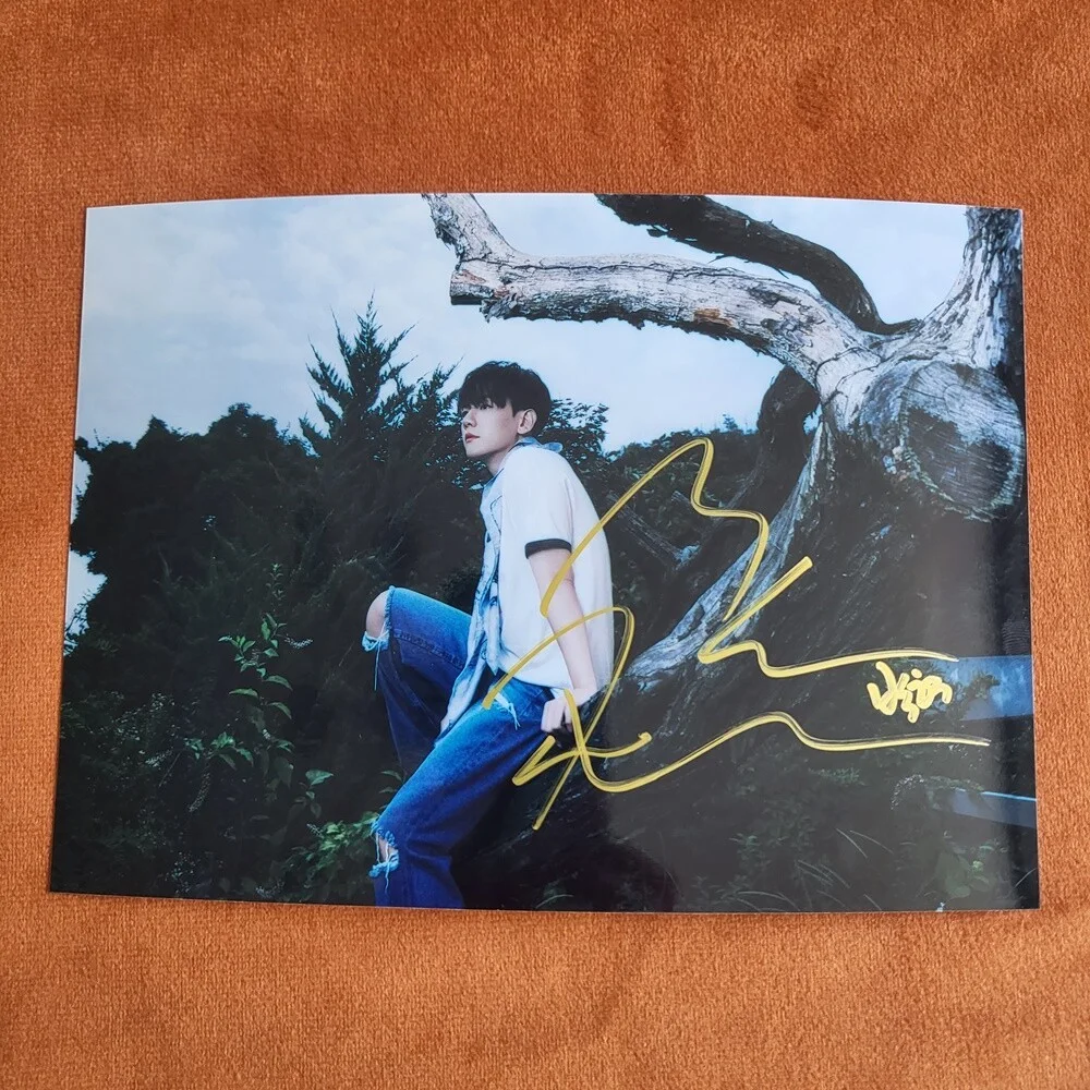 EXO BAEK HYUN Autographed Signed Photo Autographs 4*6 KPOP Collection 2024, изображение 4