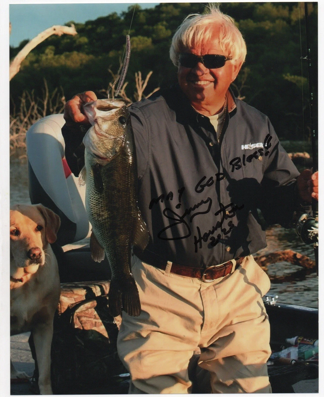 Jimmy Houston — Jimmy Houston signed autograph 8x10 Photo No COA Pass BAS PSA JSA Fishing *INR