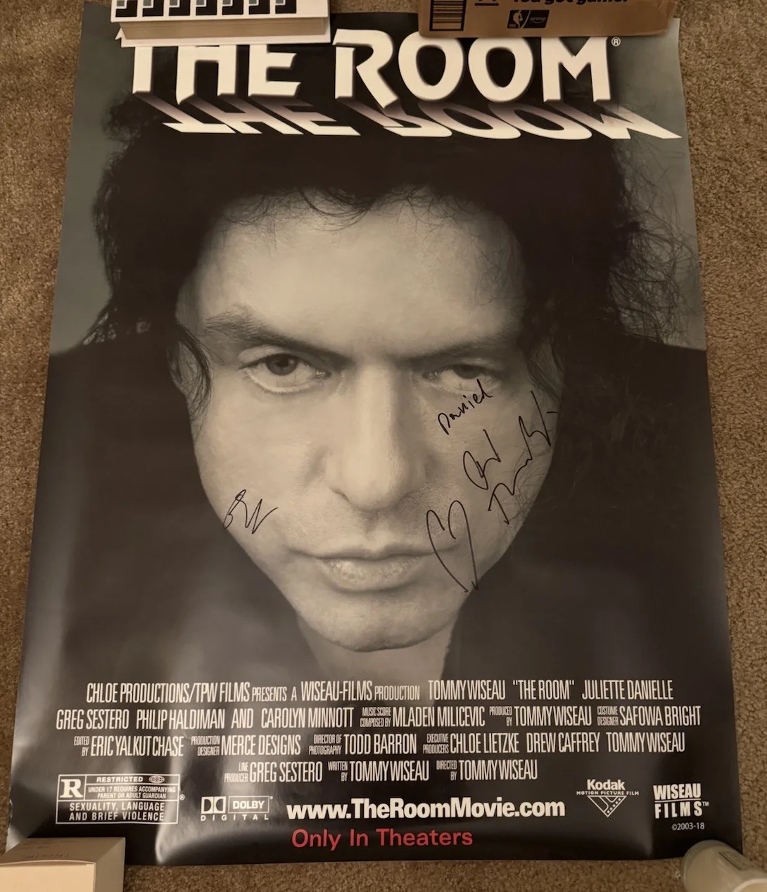 The Room SIGNED Tommy Wiseau POSTER Large Greg Sestero, image 5
