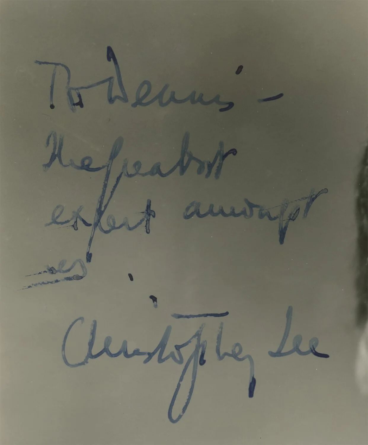 Christopher Lee — 1957 UK Photo Hammer Horror Christopher Lee Autograph The Curse Of Frankenstein, изображение 4