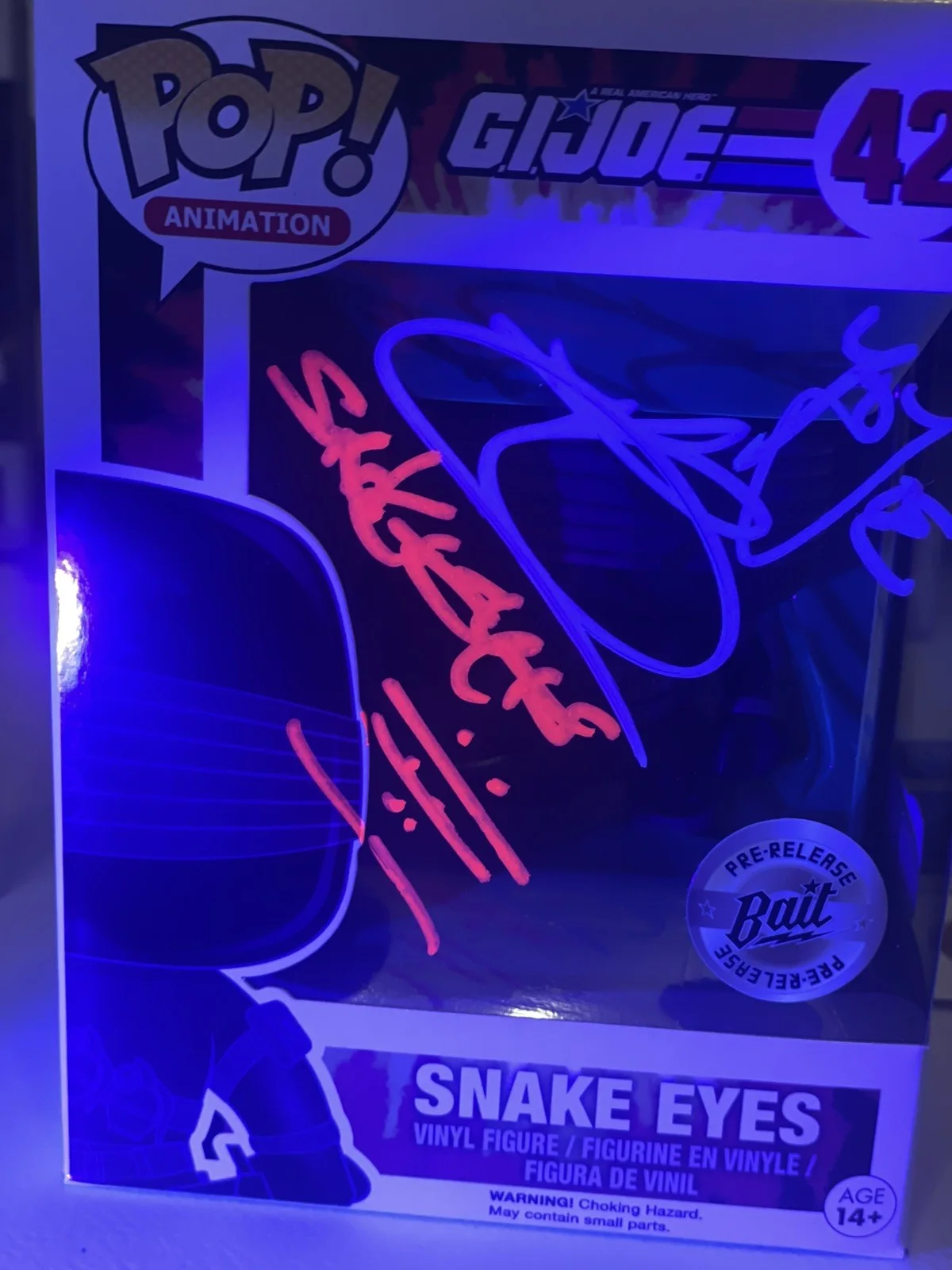 Ray Park — Ray Park GI Joe Snake Eyes SIGNED Vinyl Funko Pop Bait Pre Release LE 42 COA, изображение 2