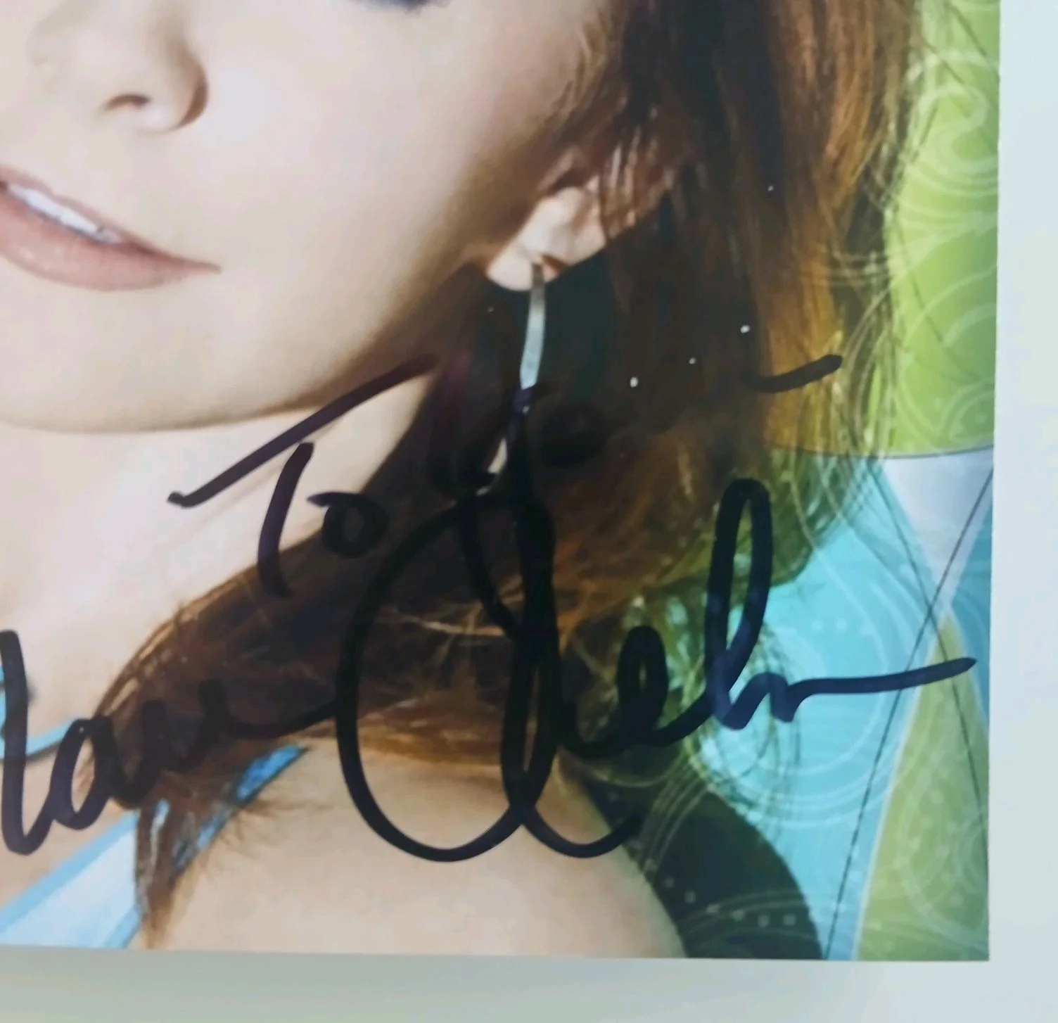 reba mcentire signed 4x4 photo john fancy singer actress, изображение 2