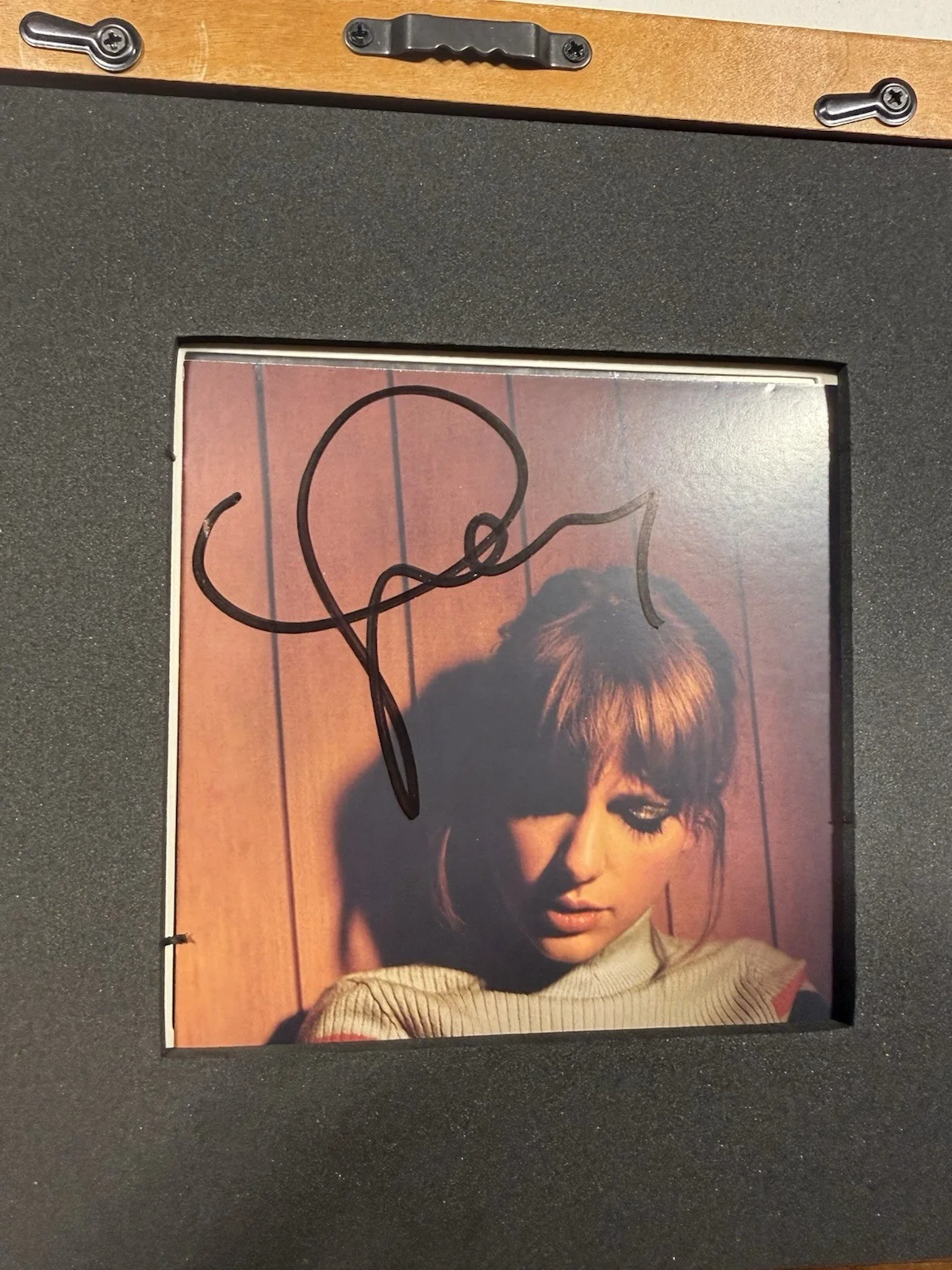 RARE Taylor Swift Midnights Moonstone Hand Signed Insert + Midnights Wood Frame, image 3