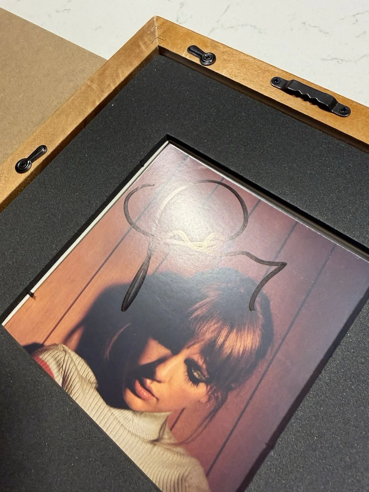 RARE Taylor Swift Midnights Moonstone Hand Signed Insert + Midnights Wood Frame, image 4