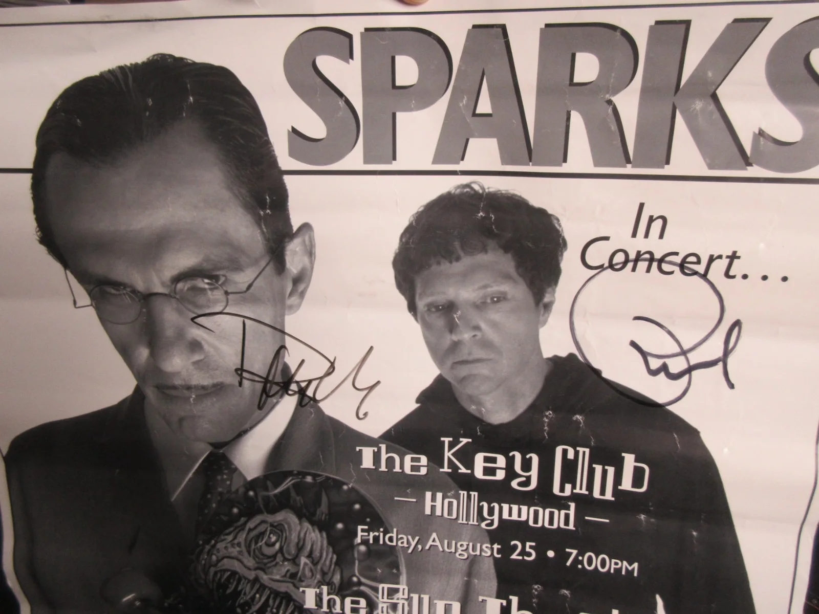Sparks in Concert US Tour 2000 Signed Poster Balls era Mael Ron Russell, image 3