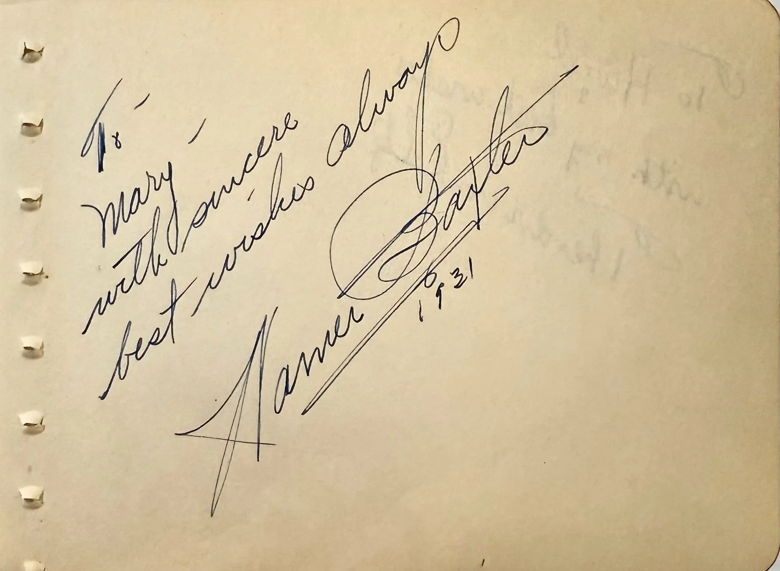 Theodore Von Eltz, Warner Baxter — THEODORE VON ELTZ & WARNER BAXTER Dual Signed Autographed 4 x 5 ALBUM PAGE 1930s, изображение 4