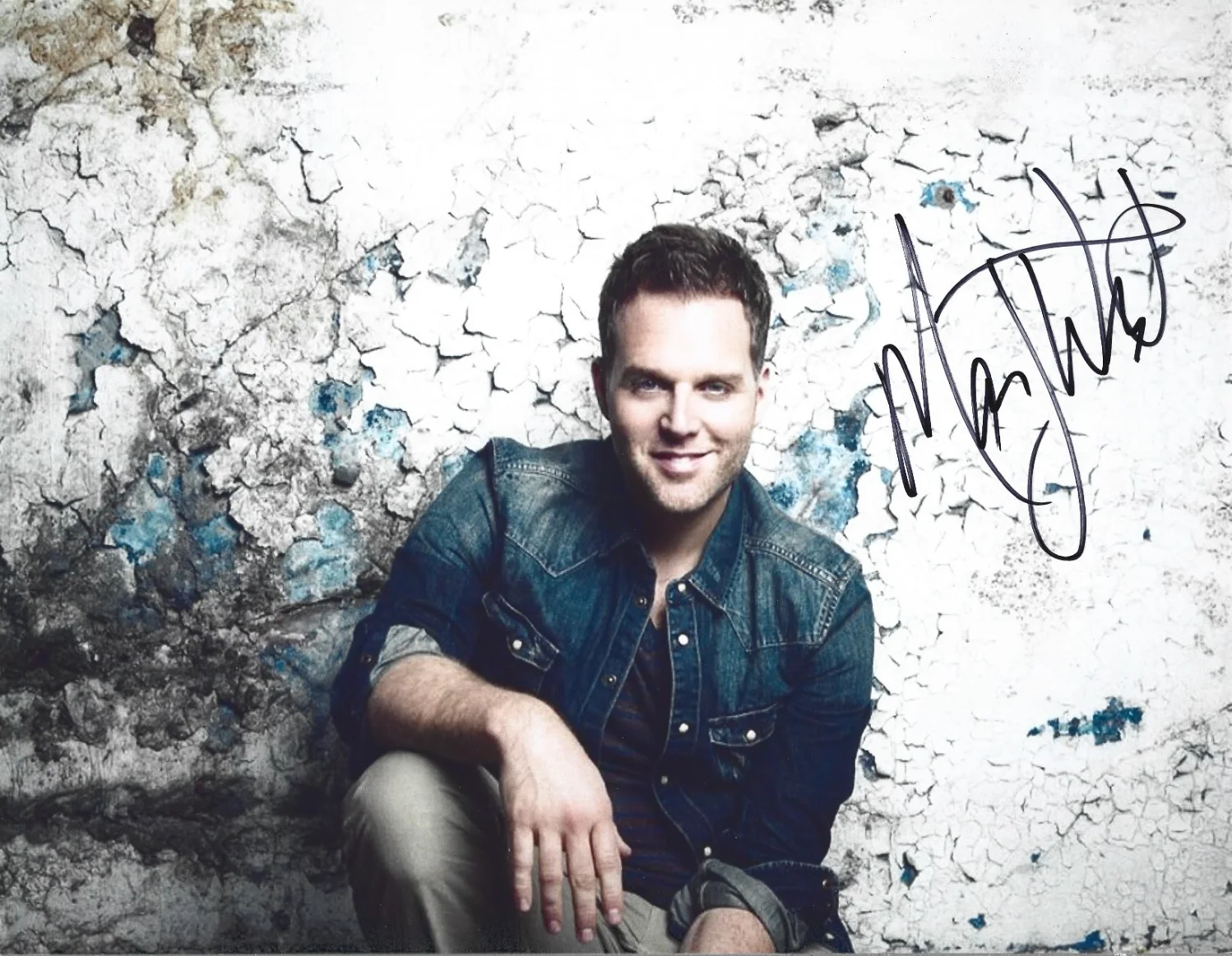 Matthew West hand SIGNED 8.5x11" Photo + Cut Paper COA Autographed Christian, изображение 2
