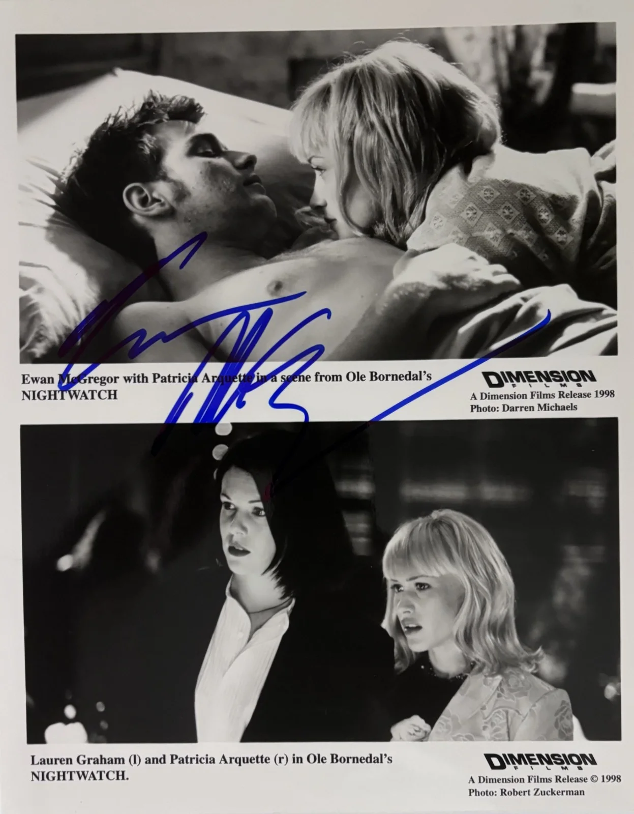 Ewan McGregor — Ewan McGregor Signed 8x10 1997's "Night watch" Promo picture Trainspotting, изображение 2