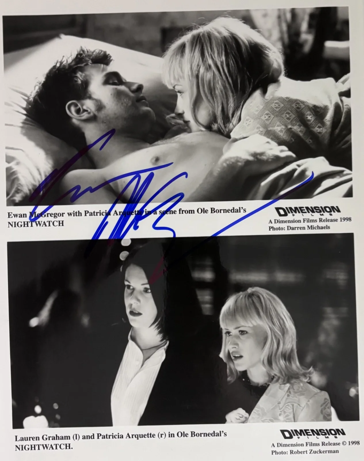 Ewan McGregor — Ewan McGregor Signed 8x10 1997's "Night watch" Promo picture Trainspotting, изображение 3