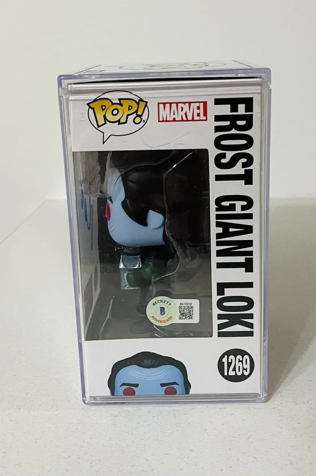 Matt Damon — Matt Damon Signed Marvel Funko Pop Frost Giant Loki #1269 with Beckett COA, image 2