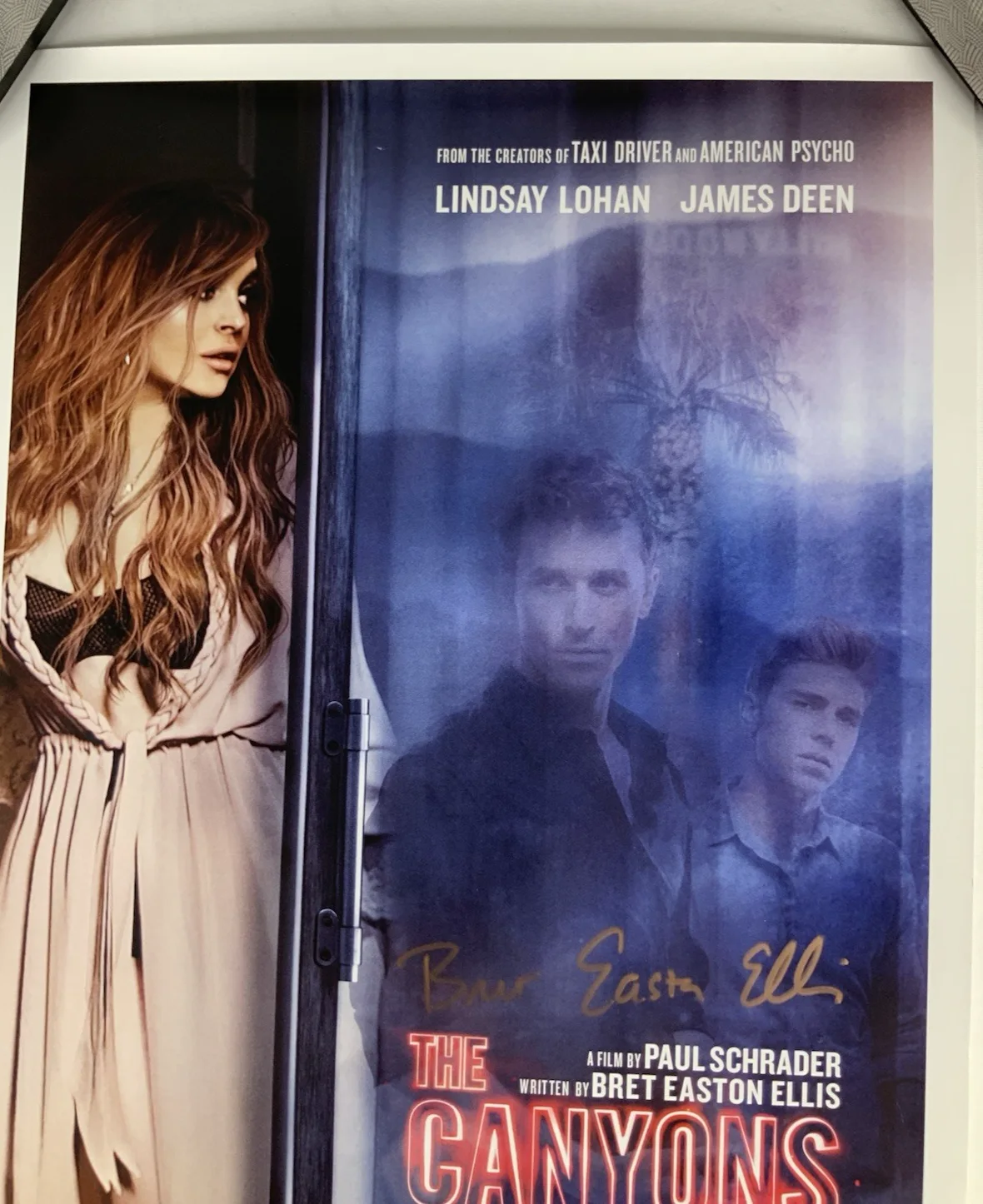 The Canyons Bret Easton Ellis Writer Signed Autographed13" X 19" Poster Rare, изображение 5