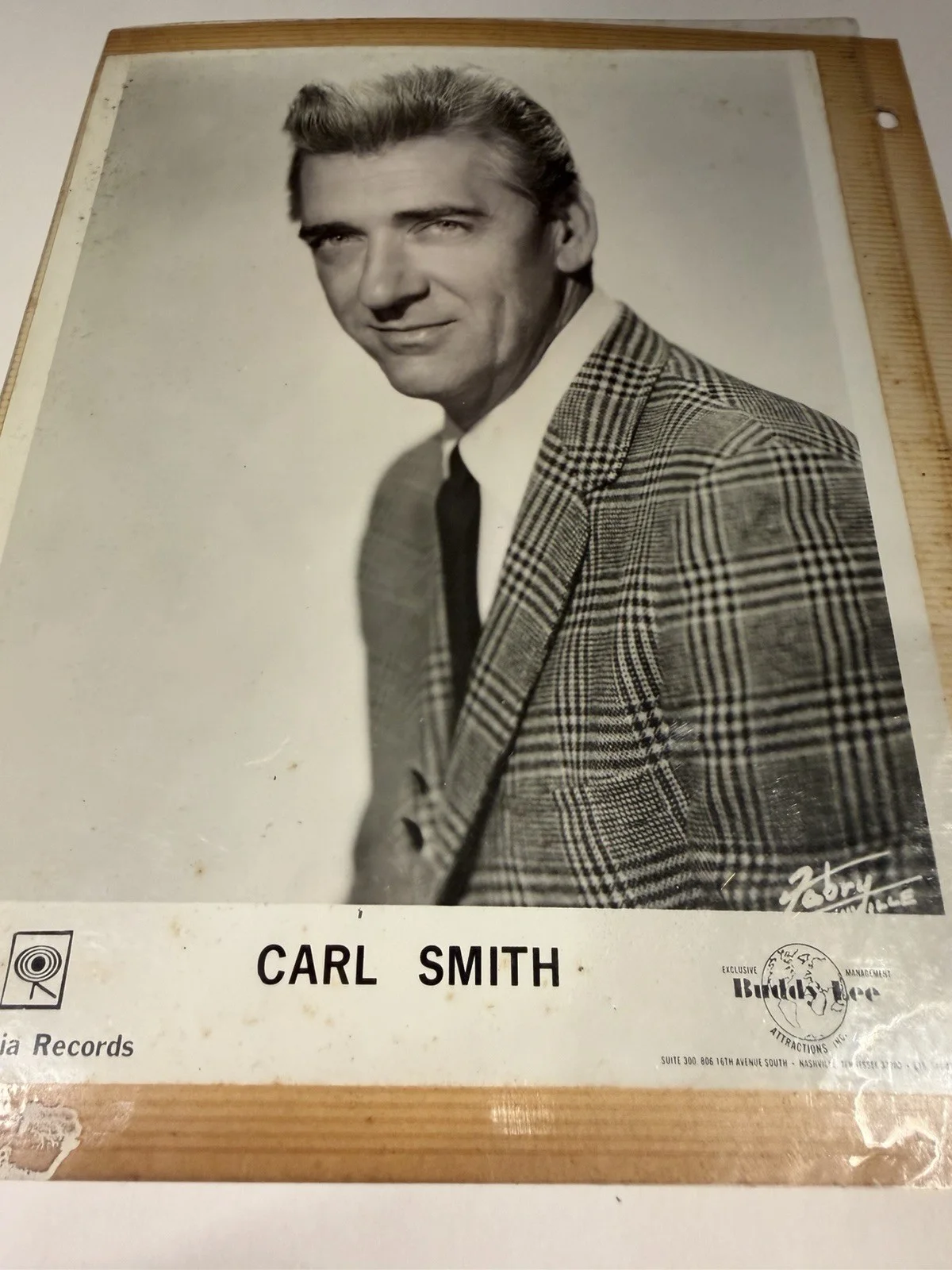 Rare signed country Music photo 8x10 Tex Ritter 1967 original, изображение 2