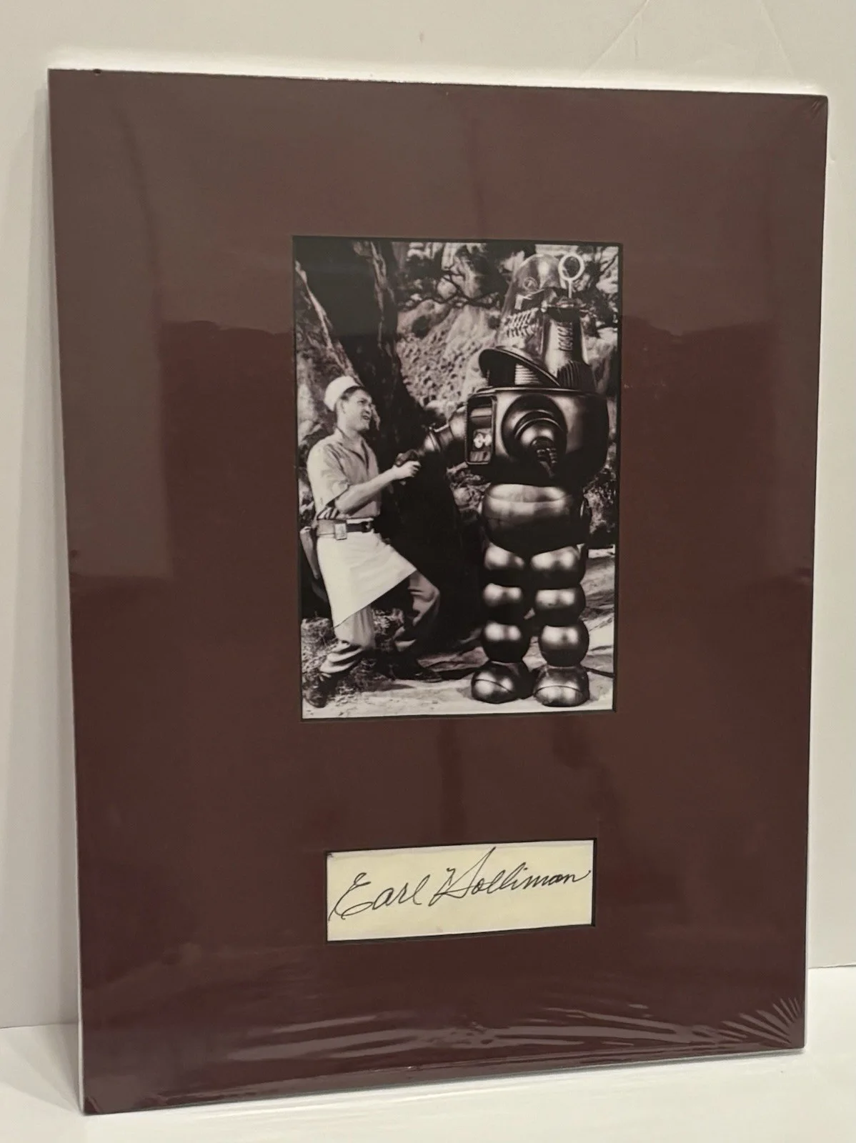 EARL HOLLIMAN signed FORBIDDEN PLANET ROBBY THE ROBOT MAKES BOURBON Photo Matted, изображение 5