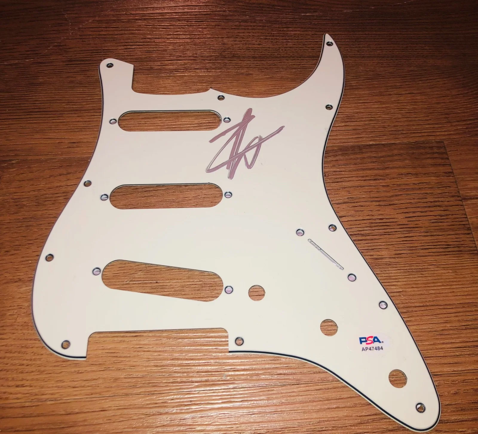 Scott Stapp Creed My Own Prison Human Clay Weathered Signed Guitar Pickguard PSA, image 2