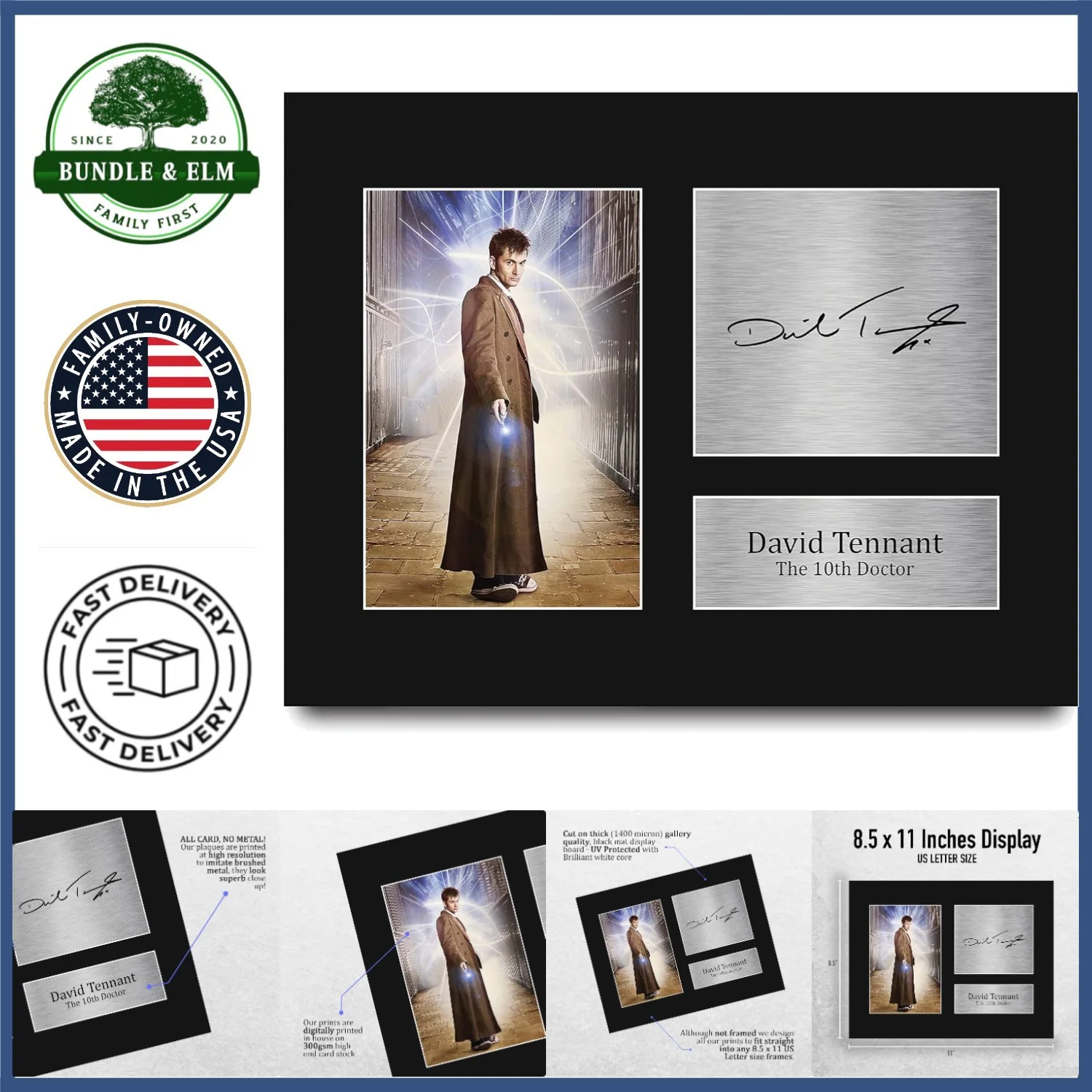 David Tennant — Unframed David Tennant Signed Photo, Perfect Gift for Dr Who Collectors