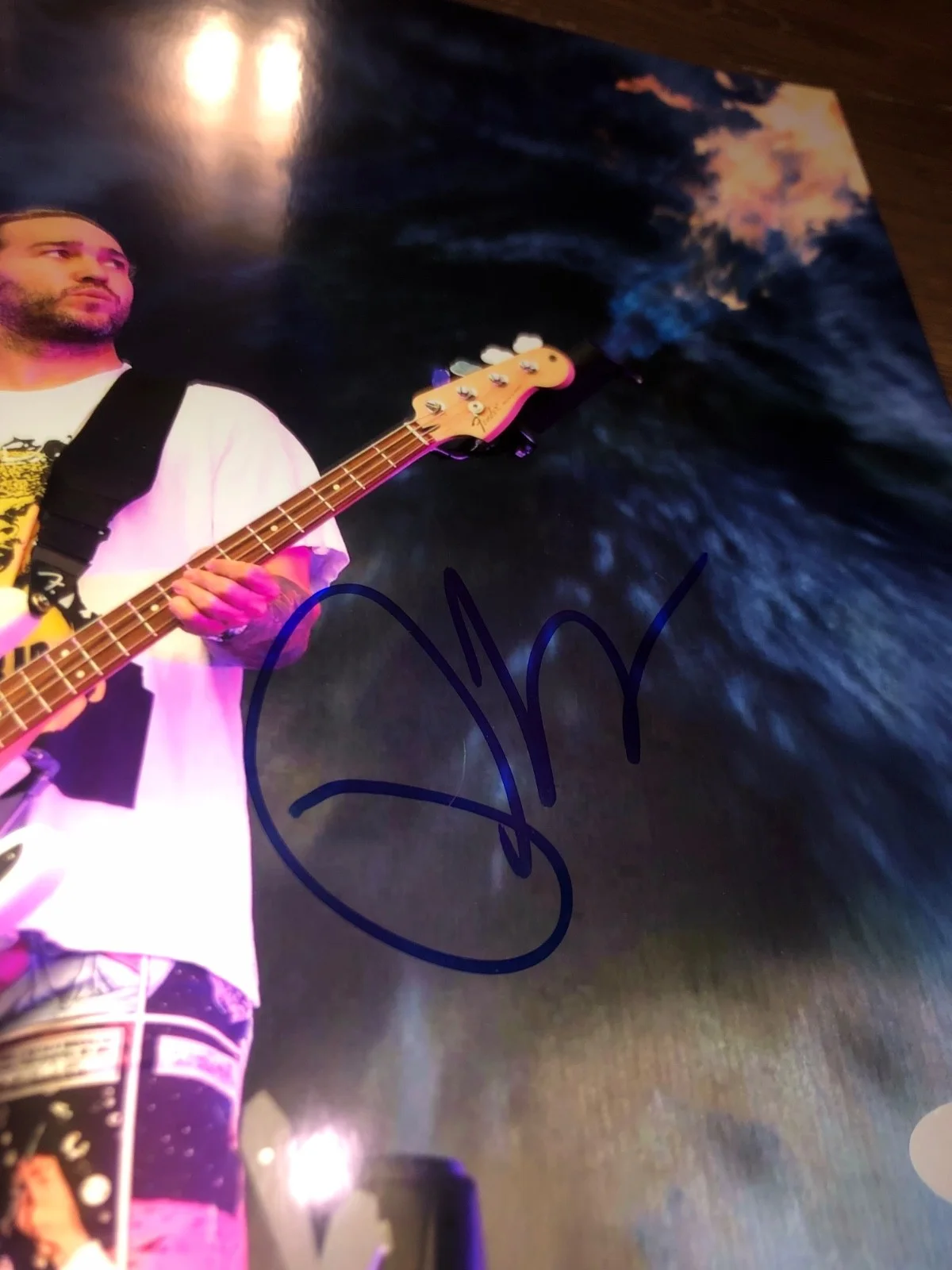 Pete Wentz Fall Out Boy Infinity On High From Under The Corktree Signed 8x10 PSA, image 2