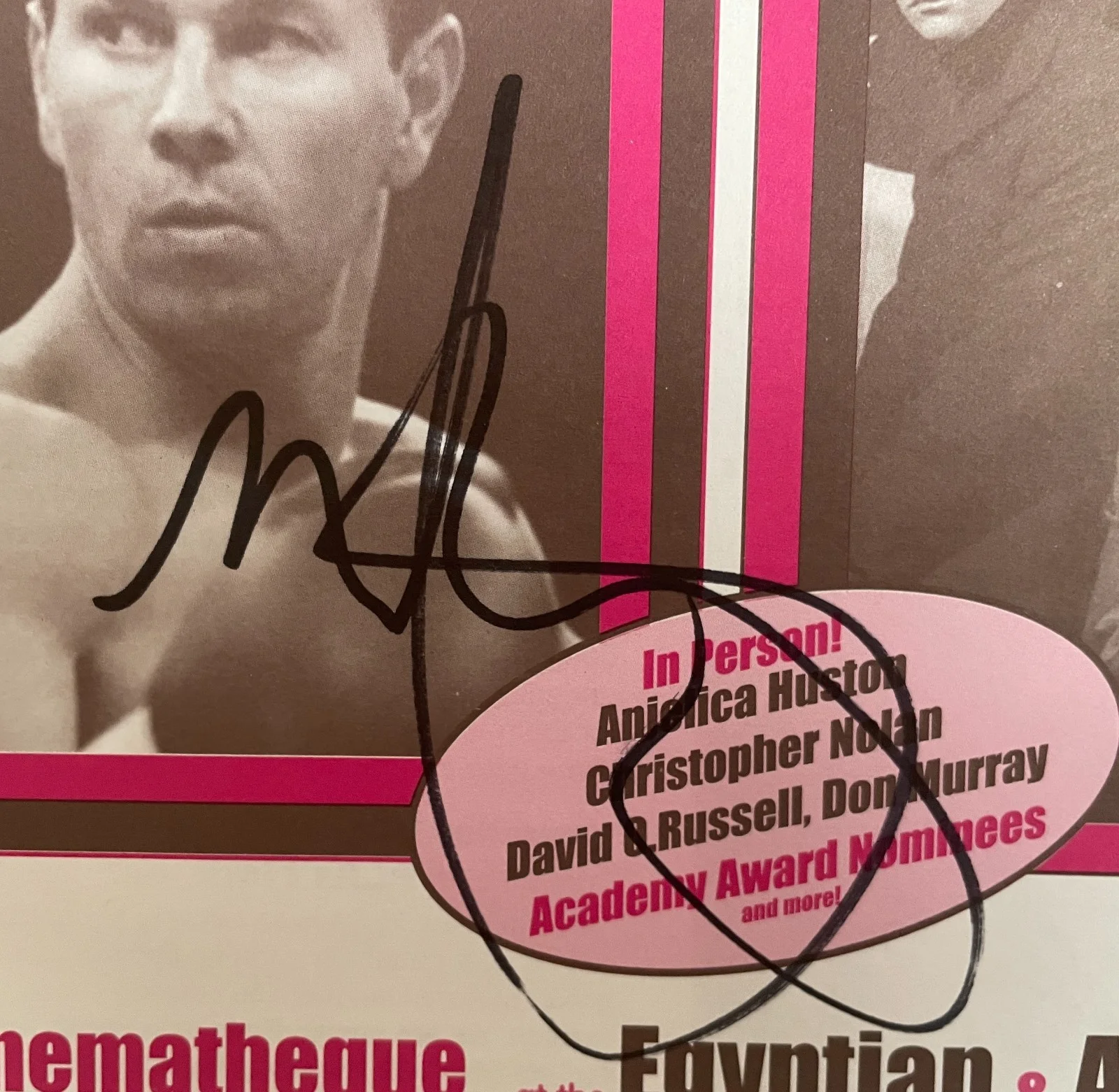 MARK WAHLBERG — UNIQUE MARK WAHLBERG “THE FIGHTER” AUTOGRAPH ON FILM CALENDAR (E) w/COA!, изображение 2