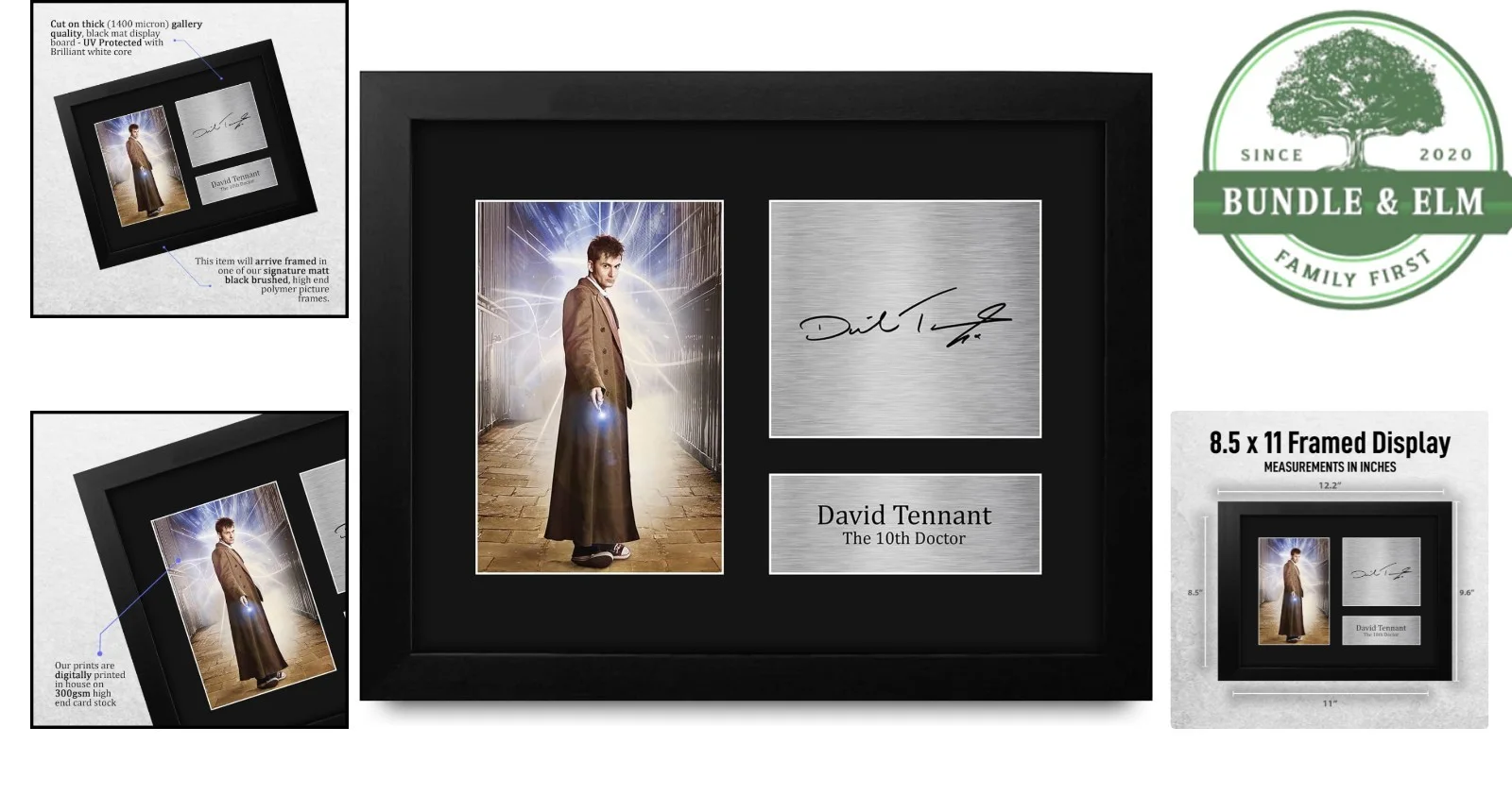 David Tennant — Stylish Black Framed Signed Picture of Tenth Doctor for Collectors, изображение 2