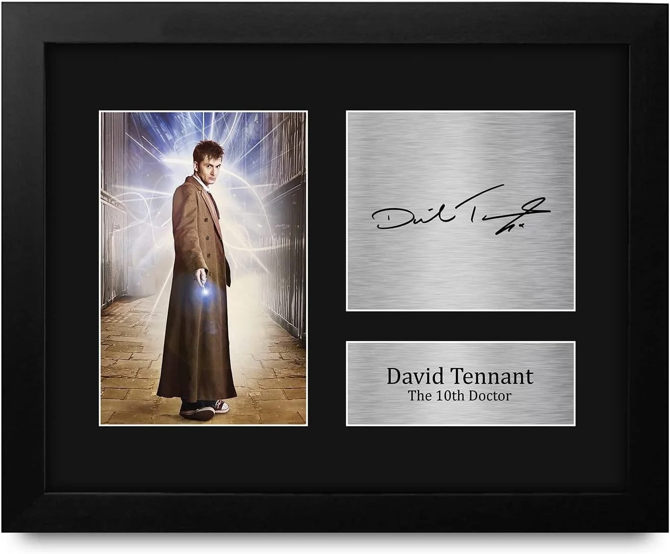 David Tennant — Stylish Black Framed Signed Picture of Tenth Doctor for Collectors, изображение 3