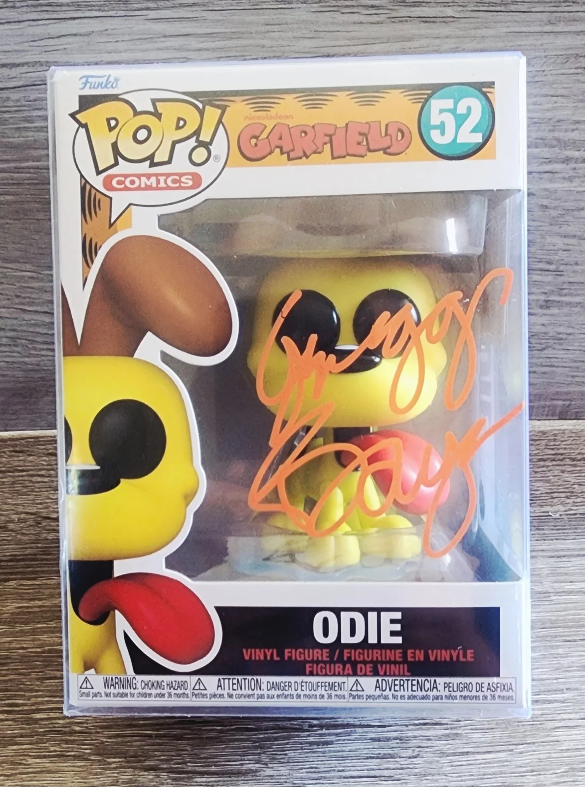 Gregg Berger — Gregg Berger Signed Odie Funko Pop Nickelodeon Garfield #52 PC COA W/Case