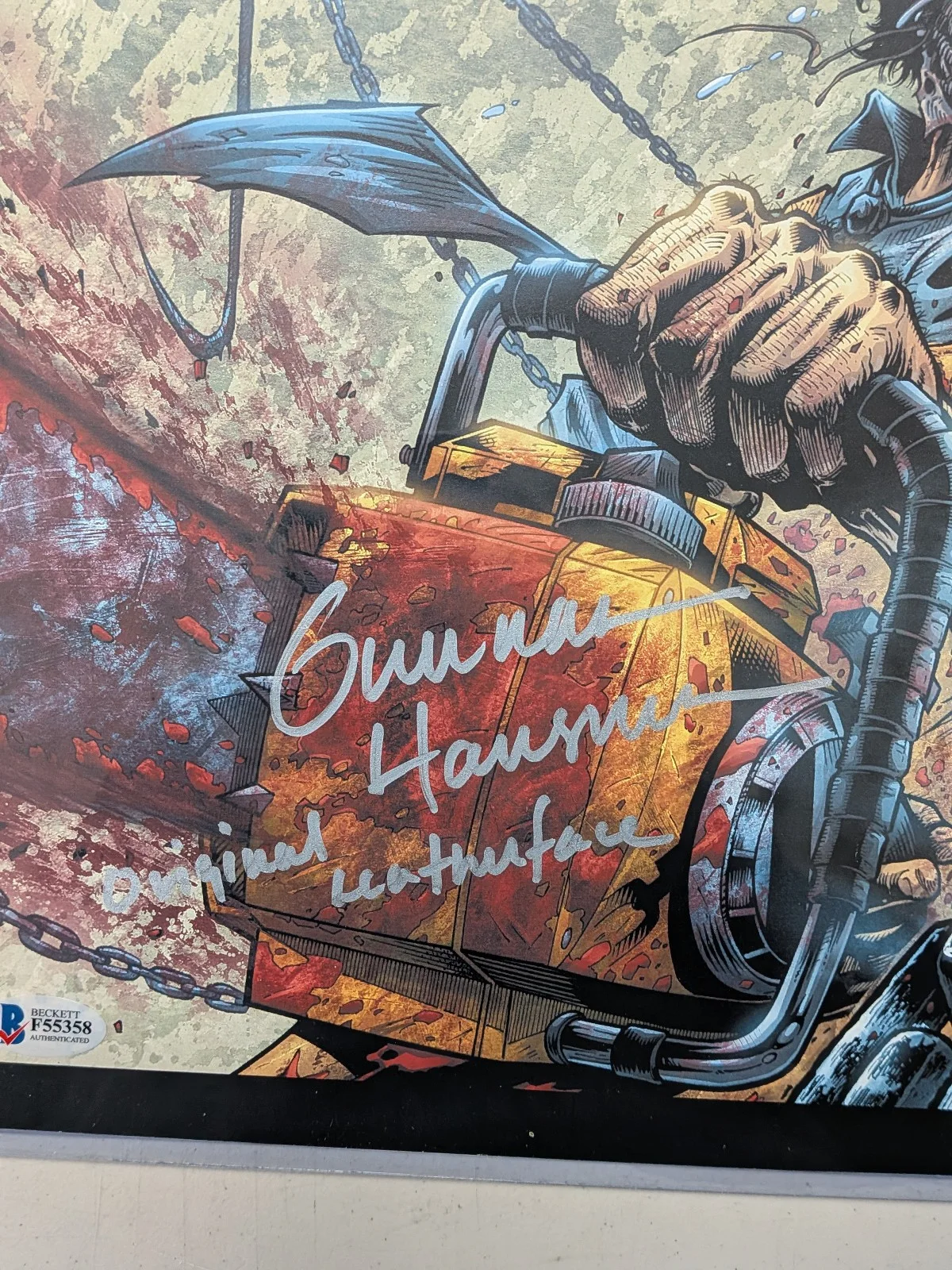 HANSEN JOHNSON MIHAILOFF 3x Signed 11x17 Photo TEXAS CHAINSAW MASSACRE BAS COA, изображение 3