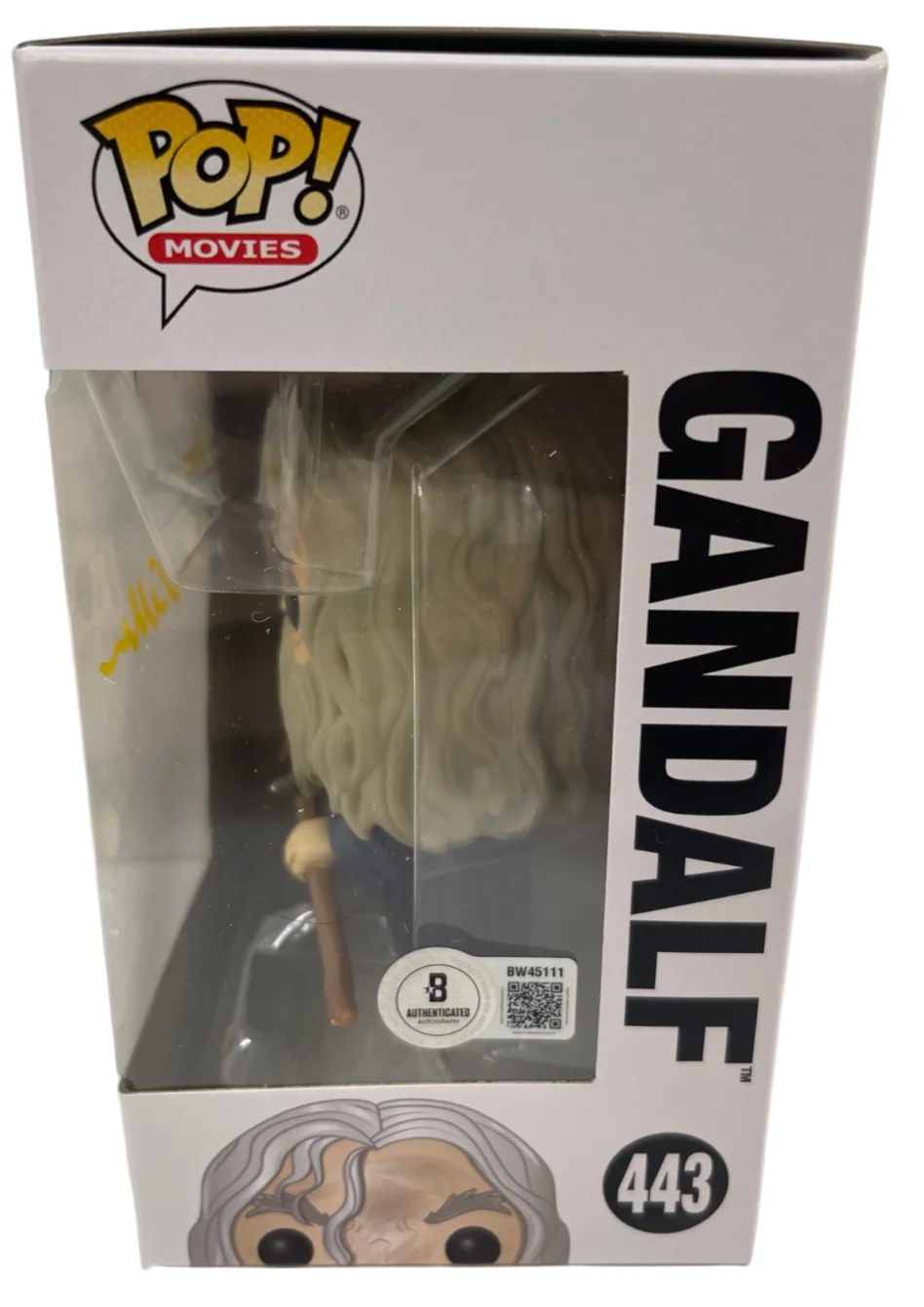 Ian McKellen — Ian McKellen Signed Gandalf Funko Lord of the Rings Authentic Autograph Beckett, изображение 3