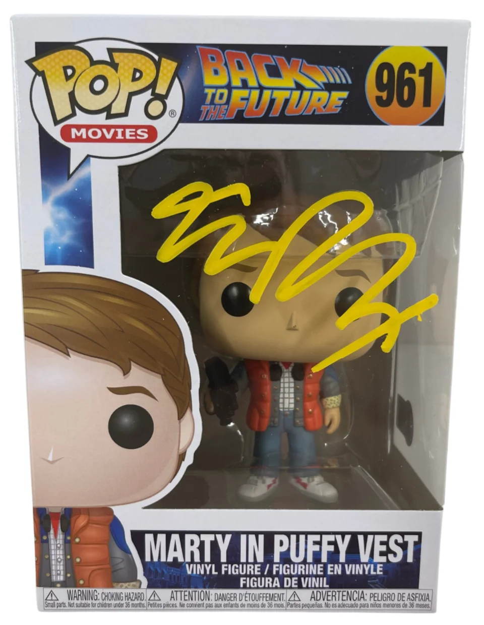 Michael J Fox — Michael J Fox Signed Back to the Future Funko 961 Marty Mcfly Auto Beckett