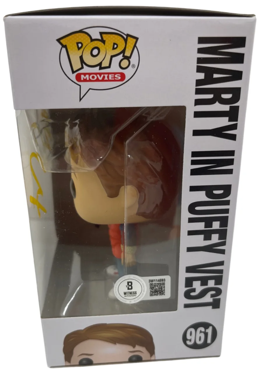 Michael J Fox — Michael J Fox Signed Back to the Future Funko 961 Marty Mcfly Auto Beckett, изображение 2