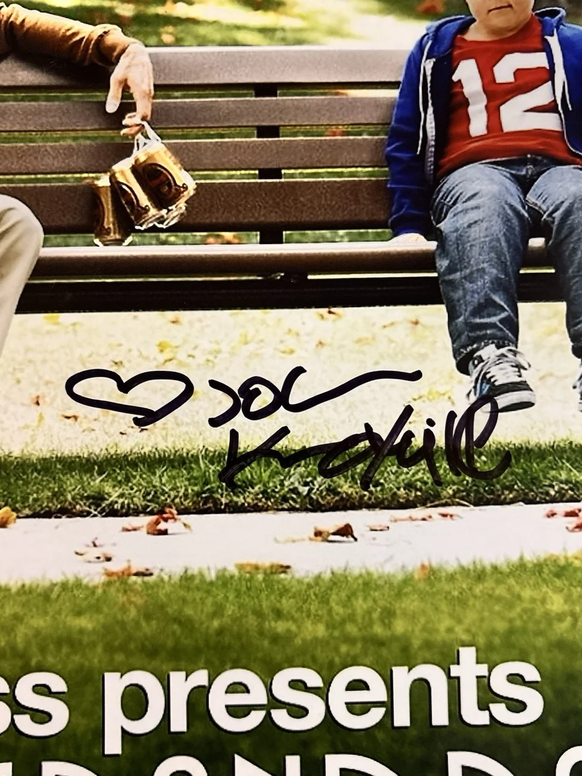 Johnny Knoxville — Johnny Knoxville Signed Poster 12x18 Bad Grandpa Beckett Authentic Autograph, изображение 2