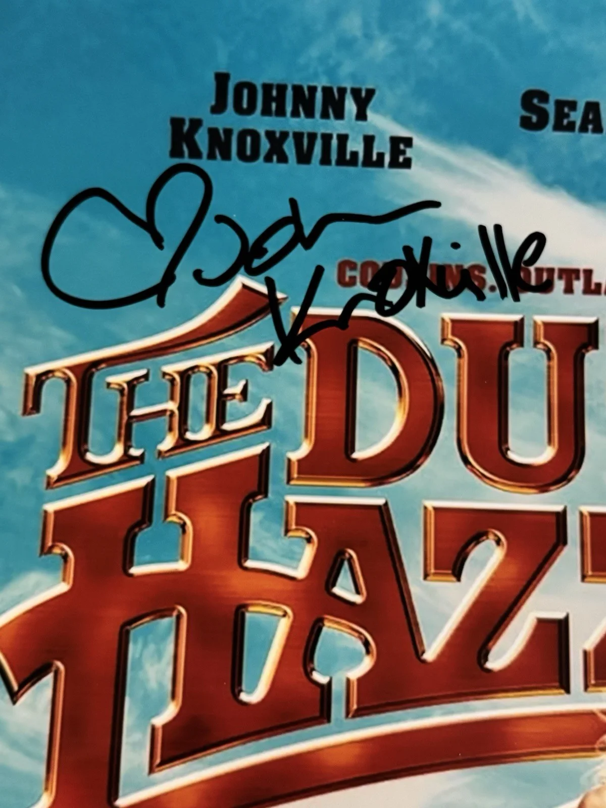 Johnny Knoxville — Johnny Knoxville Signed Dukes Of Hazard Poster 12x18 Autograph Beckett Authentic, изображение 2