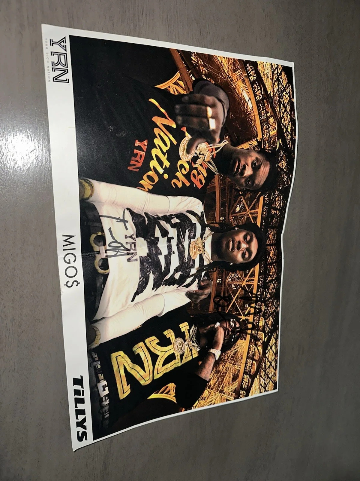 TAKEOFF & QUAVO - YRN - Original Autographed Rap Group Poster from Tillys, image 3