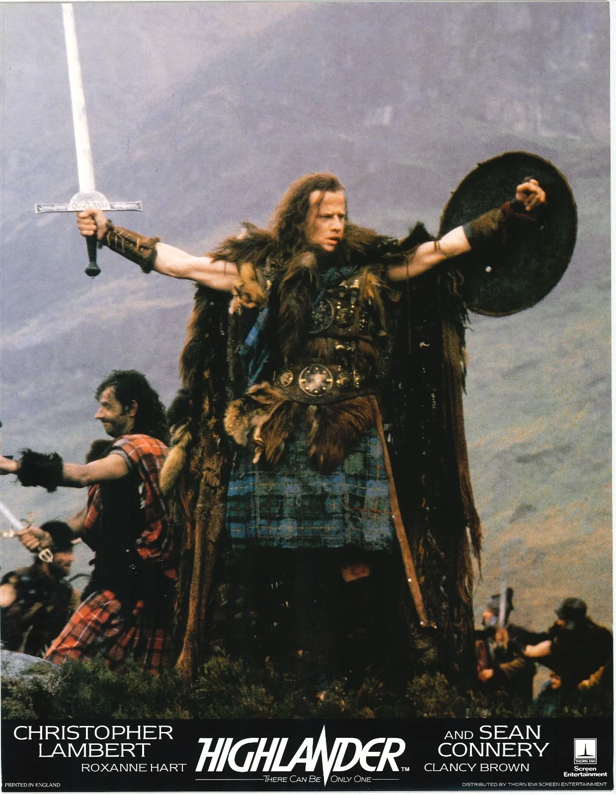 Highlander 17x ORIGINAL US Lobby Cards Sean Connery Christopher Lambert 1986, image 2