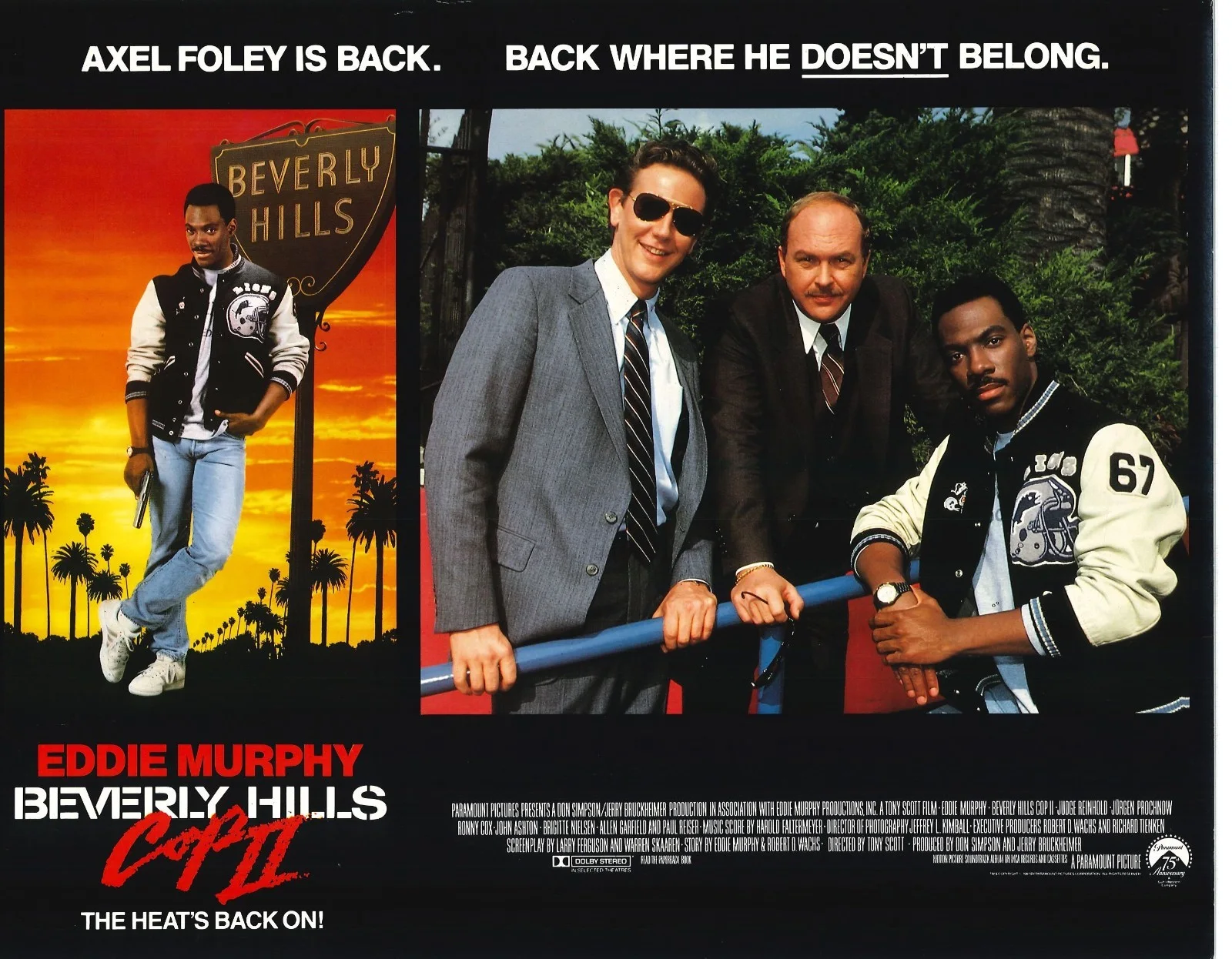 Beverly Hills Cop II 8x ORIGINAL US Lobby Cards Eddie Murphy 1987, image 3