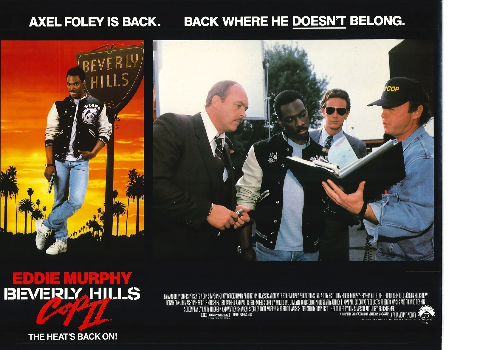 Beverly Hills Cop II 8x ORIGINAL US Lobby Cards Eddie Murphy 1987, image 4