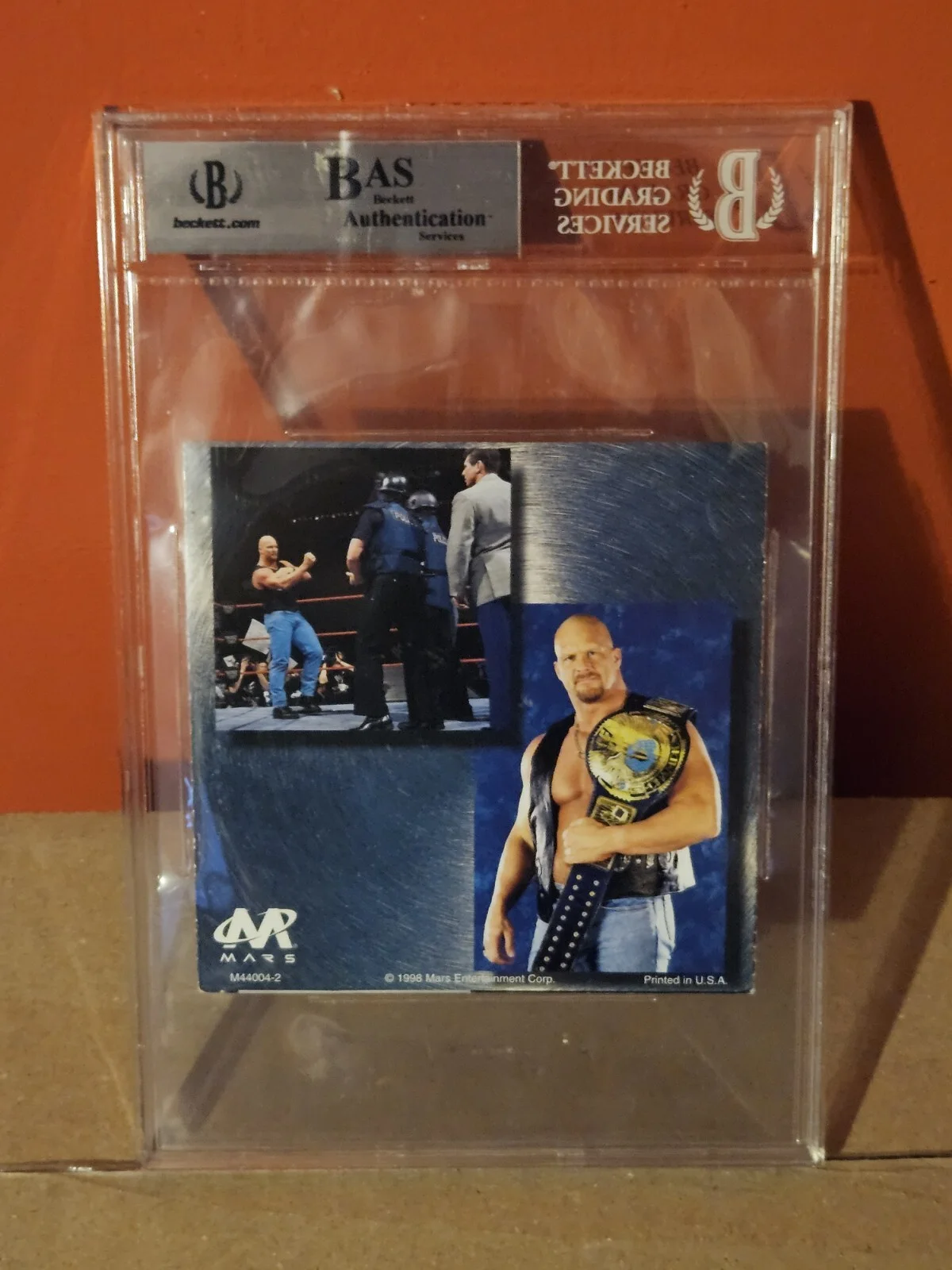 STONE COLD STEVE AUSTIN METAL CD COVER AUTOGRAPHED BECKETT AUTHENTIC AUTO WWF, image 5