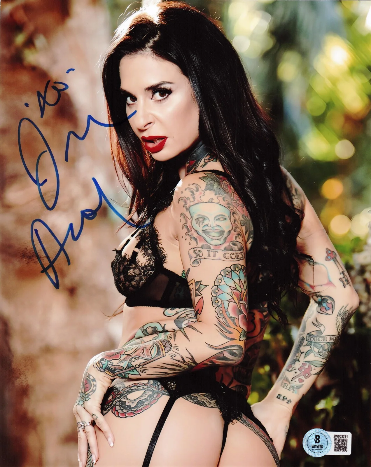 Joanna Angel — Hot Sexy Joanna Angel Signed 8x10 Photo Adult Star Authentic Autograph Beckett