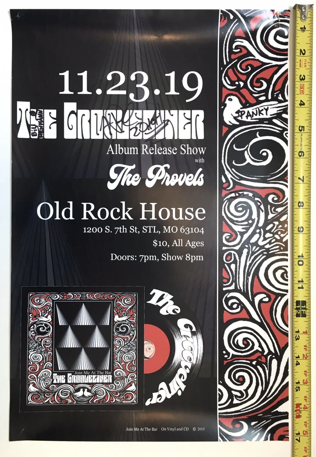 2019 THE GROOVELINER Album Release Show Poster Hand Signed St. Louis MO, image 2