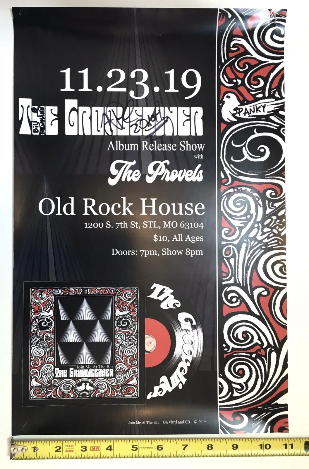 2019 THE GROOVELINER Album Release Show Poster Hand Signed St. Louis MO, image 3