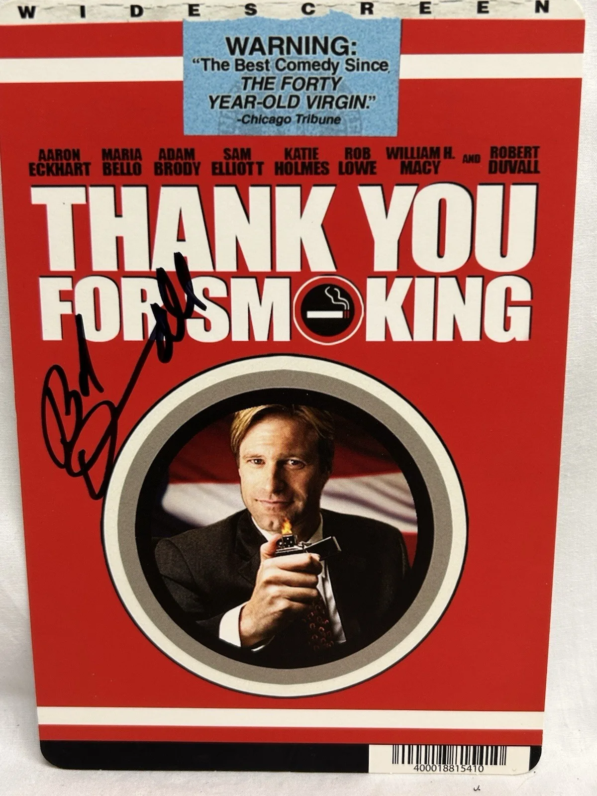 Robert Bob Duvall — Robert “Bob” Duvall Thank You For Smoking Movie Card Signed, image 2