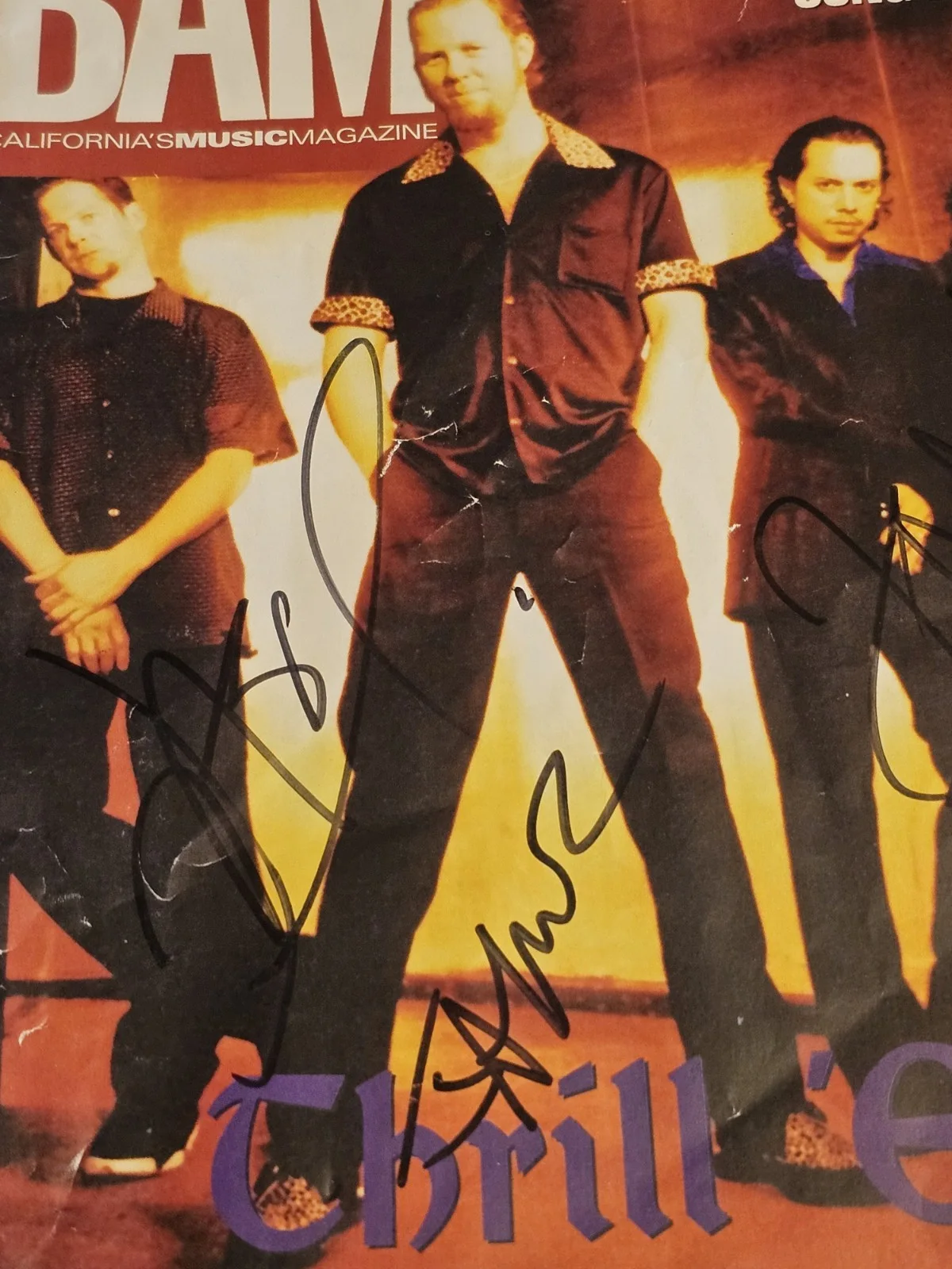 METALLICA SIGNED BAM MAGAZINE (APRIL 1, 1999) All 4 Band Members, Ultra Rare!!!!, изображение 4
