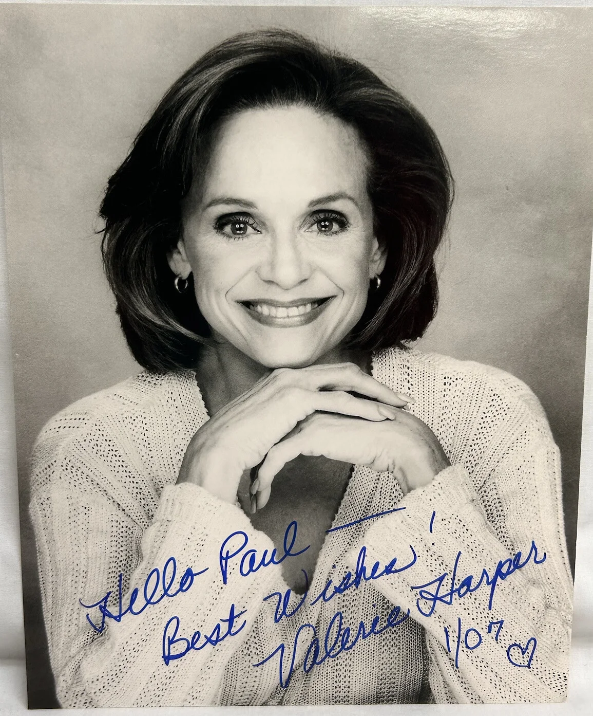 Valerie Harper — Valerie Harper American Actress Dancer 8x10 B/W Picture Signed Personalized, изображение 2
