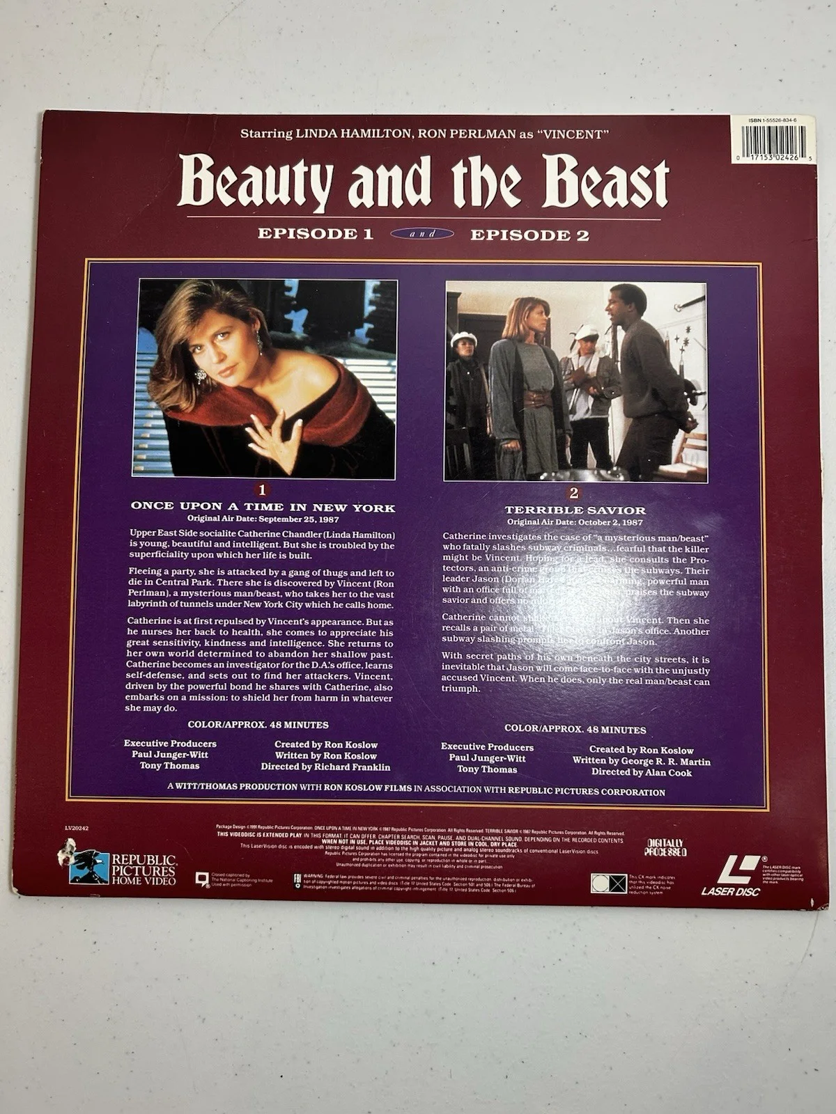 Ron Perlman — Signed Ron Perlman Beauty and The Beast LaserDisc In Person Signature Autograph, изображение 3