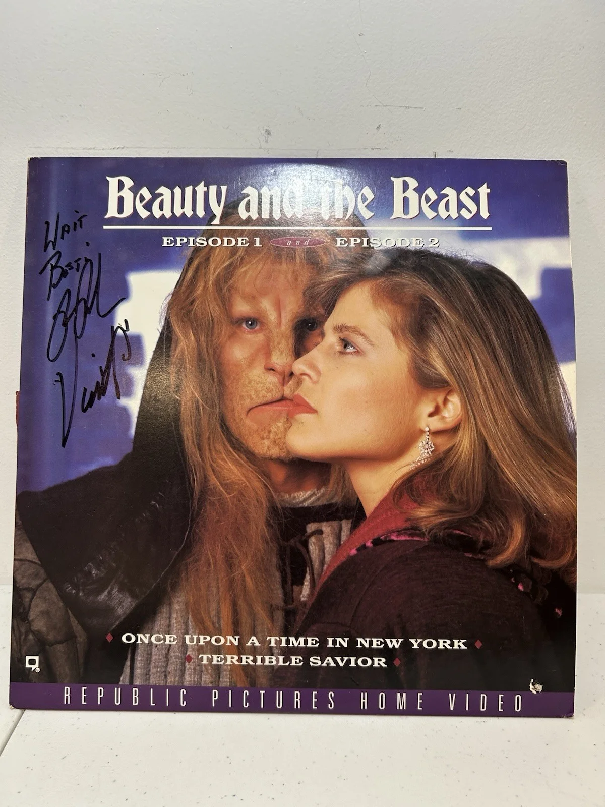 Ron Perlman — Signed Ron Perlman Beauty and The Beast LaserDisc In Person Signature Autograph, изображение 5